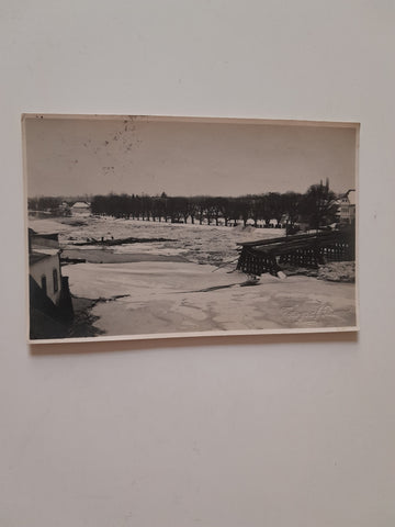 AK Bad Radkersburg. Eisbruch an der Mur.