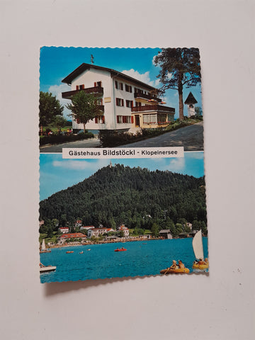AK Unterburg-Klopeinersee. Gäastehaus Bildstöckl. Inh. Fam. Wautischer.