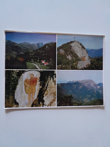 AK Seebergstraße. Christophorus-Felsen. Kärntner Storschitz mit Gipfelkreuz...