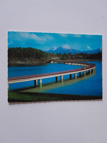AK Völkermarkter Stausee und Flutbrücke.