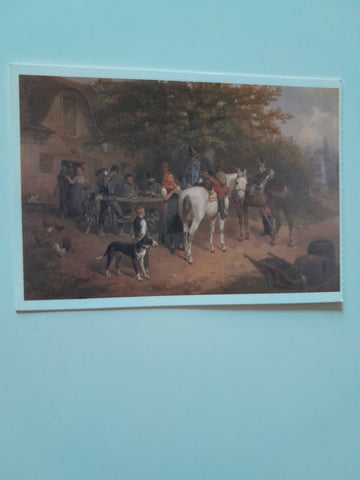 AK Theodor Breidwiser. Die Einquartierung. (Ehem. kaiserl. Jagdschloß Neuberg a.d. Mürz)
