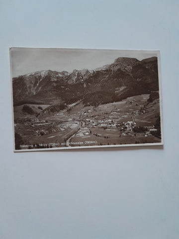 AK Neuberg a. Mürz mit Schneealpe. (1929-30)