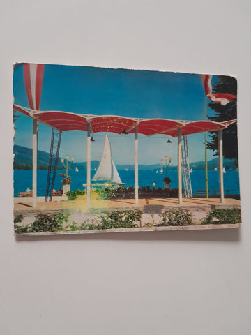 AK Velden am Wörthersee. Blick durch den Musikpavillon.