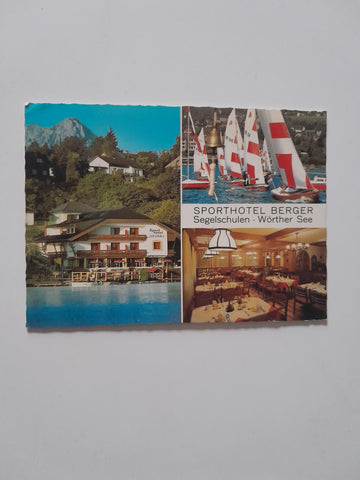AK Velden am Wörthersee. Sporthotel Berger. Segelschulen.