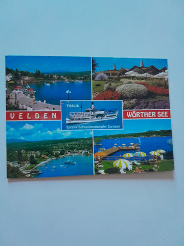 AK Velden am Wörthersee. Thalia. Letzter Schraubendampfer Europas.