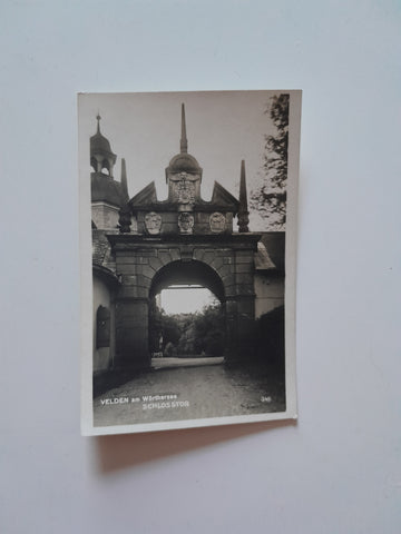 AK Velden am Wörthersee. Schlosstor (1925)