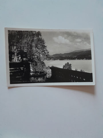 AK Velden am Wörthersee. Hotel Excelsior. Parkpartie. (1928)