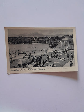 AK Velden am Wörthersee. Strandbad Bulfon. (1936)