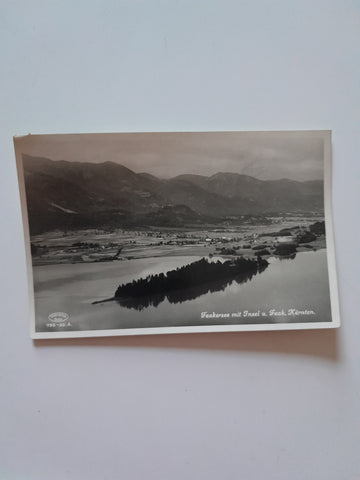 AK Faakersee mit Insel u. Faak. (1930-31)