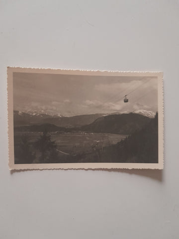 AK Kanzelbahn mit Mangart u. Dobratsch.