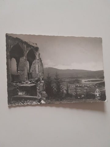AK Blick von der Ruine Finkenstein auf Faakersee und Gerlitzen.