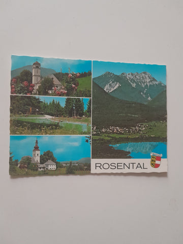 AK Rosental. Kirche in Rosenbach. Waldbad in Maria Elend. Kirche in Maria Elend.