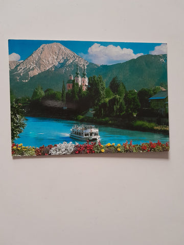 AK Villach. Kirche zum hl. Kreuz und Mittagskogel.