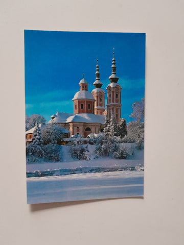 AK Winter in Villach. Heiligenkreuzkirche in Perau.