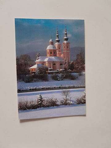 AK Winter in Villach. Heiligenkreuzkirche in Perau.