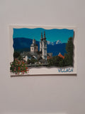 AK Villach - Perau mit Pfarr und Wallfahrtskirche Heiligenkreuz.