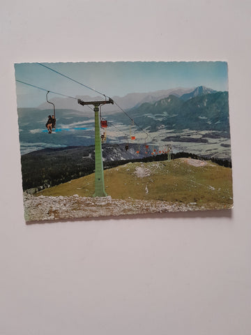 AK Sessellift Höhenrain auf der Villacher Alpe gegen Faakersee.