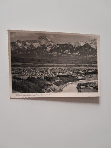 AK Villach mit Mittagskogel und Karawanken. (1941)