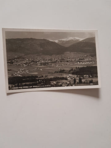 AK Villach vom Süden mit Wöllanernock. (1935)