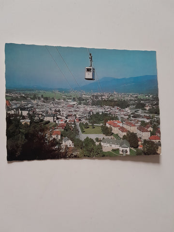AK Hallein bei Salzburg mit Gondelbahn nach Dürrnberg.