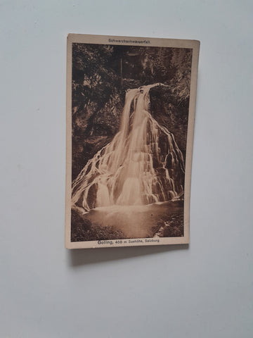 AK Golling. Schwarzbachwasserfall. (1911)