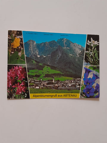AK Alpenblumengruß aus Abtenau.
