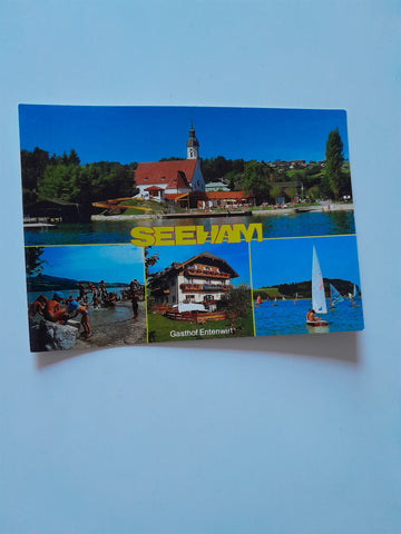 AK Seeham. Gasthof Entenwirt. Obertrumer See.