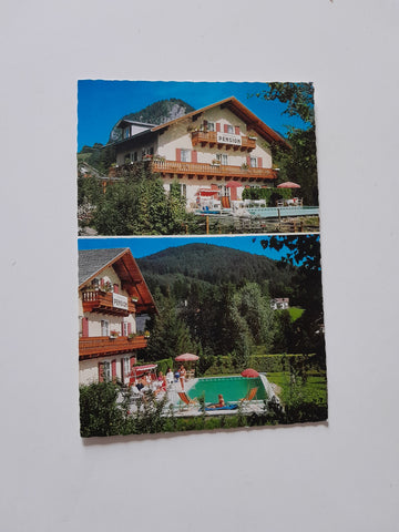 AK St. Gilgen am Wolfgangsee. Frühstückspension Haus Löwen-Stein. Bes. Elsa Schlager.