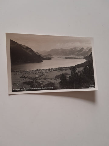 AK St. Gilgen am Abersee vom Mozartblick.