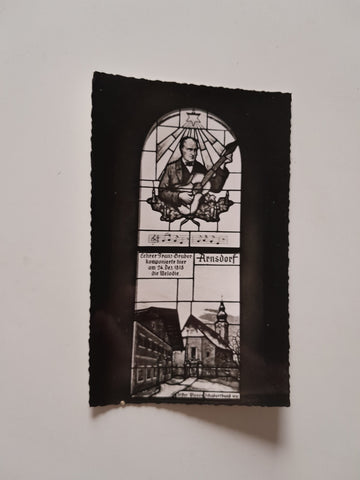 AK Oberndorf a.d. Salzach. Fenster in der Stille Nacht Kapelle.