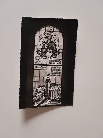 AK Fenster in der Stille Nacht Kapelle in Oberndorf a.d. Salzach.