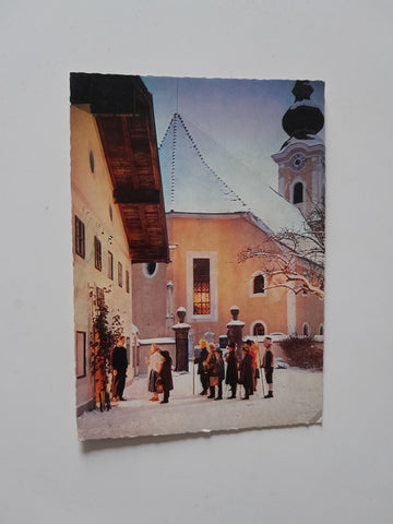 AK Schulhaus zu Arnsdorf. Geburtsstätte des Liedes Stille Nacht.