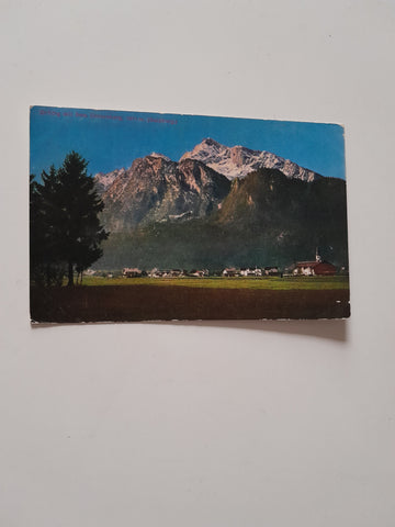 AK Grödig mit dem Untersberg. (1924/25)