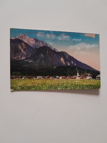 AK Grödig mit Untersberg (Geiereck).