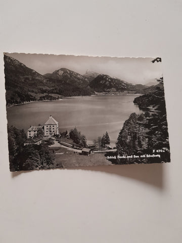 AK Schloß Fuschl am See. mit Schafberg.