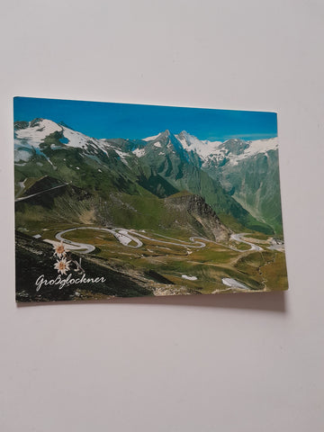 AK Großglockner Hochalpenstraße. Blick von der Edelweißspitze Richtung Großglockner.