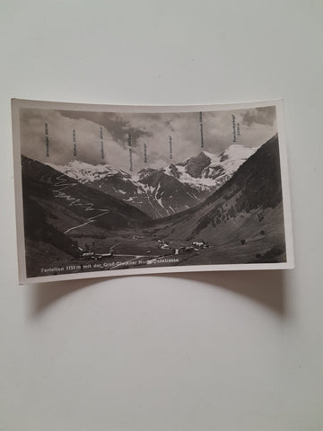 AK Ferleiten mit der Großglockner Hochalpenstraße (1939)