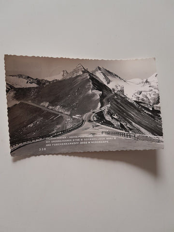 AK Großglockner - Hochalpenstraße mit Grossglockner Sonnwelleck und Fuscherkarkopf Nordrampe.