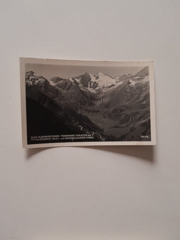 AK Neue Glocknerstrasse Nordrampe Ferleiten mit Pfandlscharte und Grossglockner.