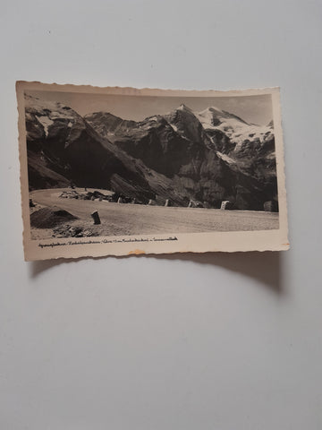 AK Grossglockner Hochalpenstrasse Kehre Fuscherkarkopf m. Sonnenwelleck. (1935)