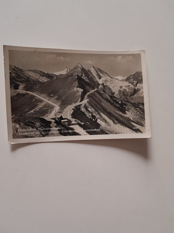 AK Großglockner Hochalpenstrasse Fuschertörl mit Großglockner, Sonnenwelleck Fuscherkarkopf. (1936)