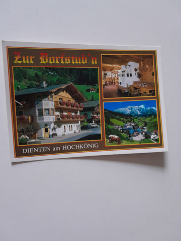 AK Dienten am Hochkönig. Restaurant Zur Dorfstub'n. Familie Pabinger. Dorf 1.