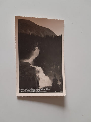 AK Krimml Unterer Wasserfall.