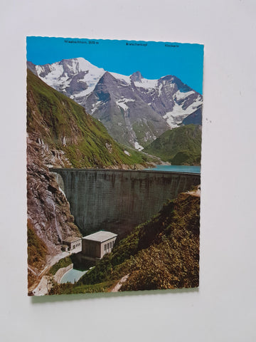 AK Tauernkraftwerksanlagen Kaprun. Blick auf Limberg-Sperre uns Stausee Wasserfallboden.