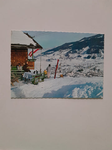 AK Kaprun mit Jausenstation Platte und Skiliftstation.