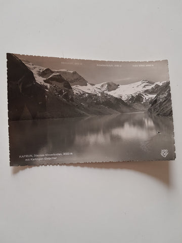 AK Kaprun. Stausee Mooserboden mit Karlinger Gletscher.