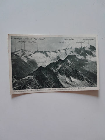 AK Grossvenediger und Dreiherrenspitze vom Glockenkaarkopf bei Krimml.