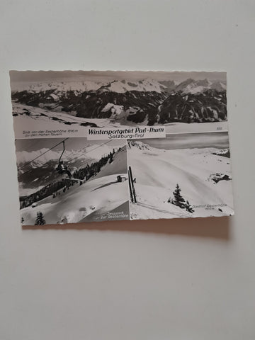 AK Wintersportgebiet Paß Thurn.