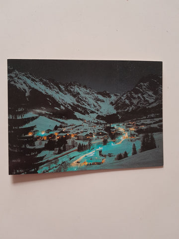 AK Hinterthal am Hochkönig in einer Mondnacht.