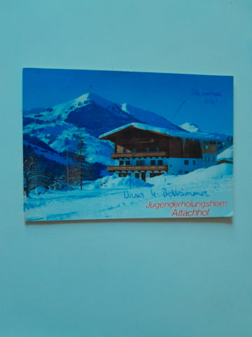 AK Saalbach 15. Jugendheim Altachhof Bes. Josef u. Elisabeth Eder.